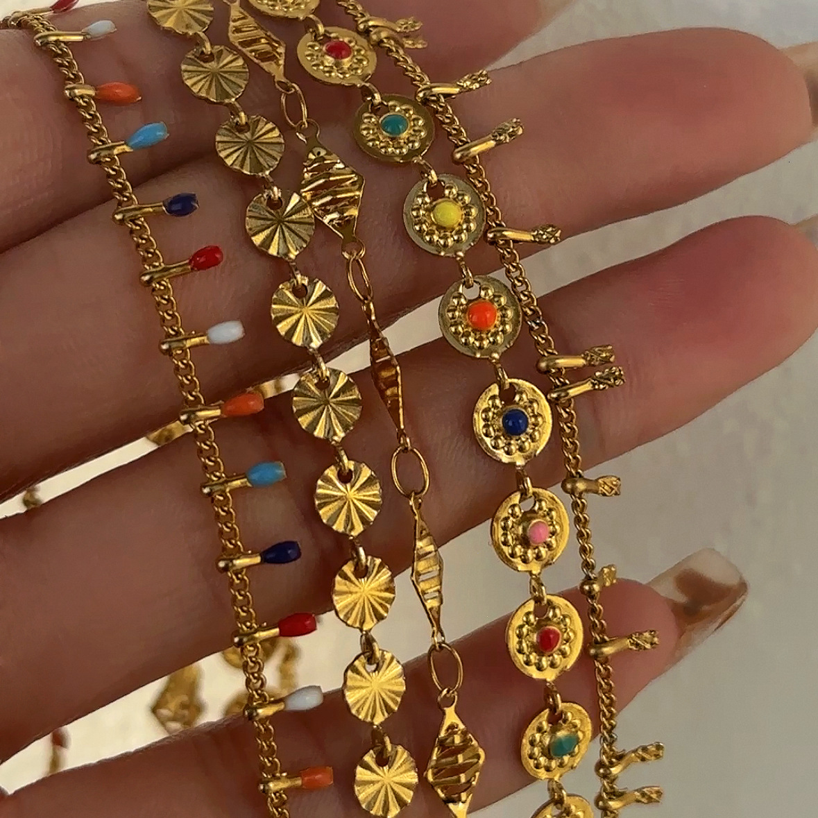Body Jewelry Trend - Punk Round Stainless Steel Rhinestone Waist