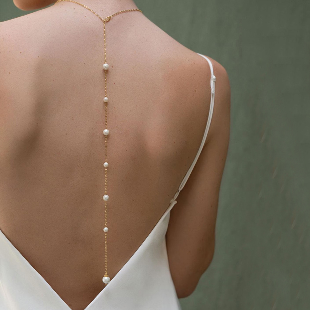 Bohemian Bridal Back Chain Nec - Body Jewelry For Backless Dress ulasan dan harga