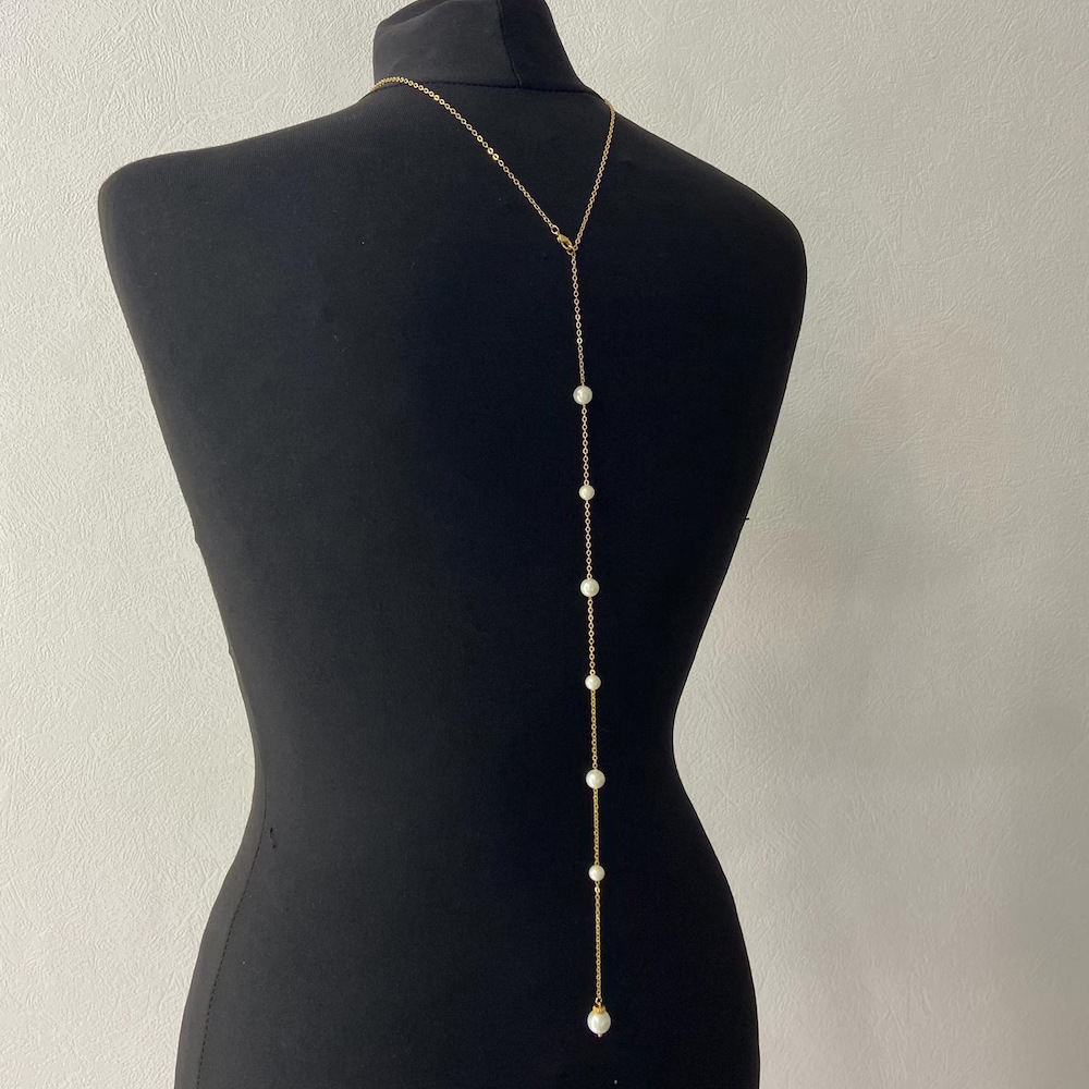 Bohemian Bridal Back Chain Nec - Body Jewelry For Backless Dress ulasan dan harga