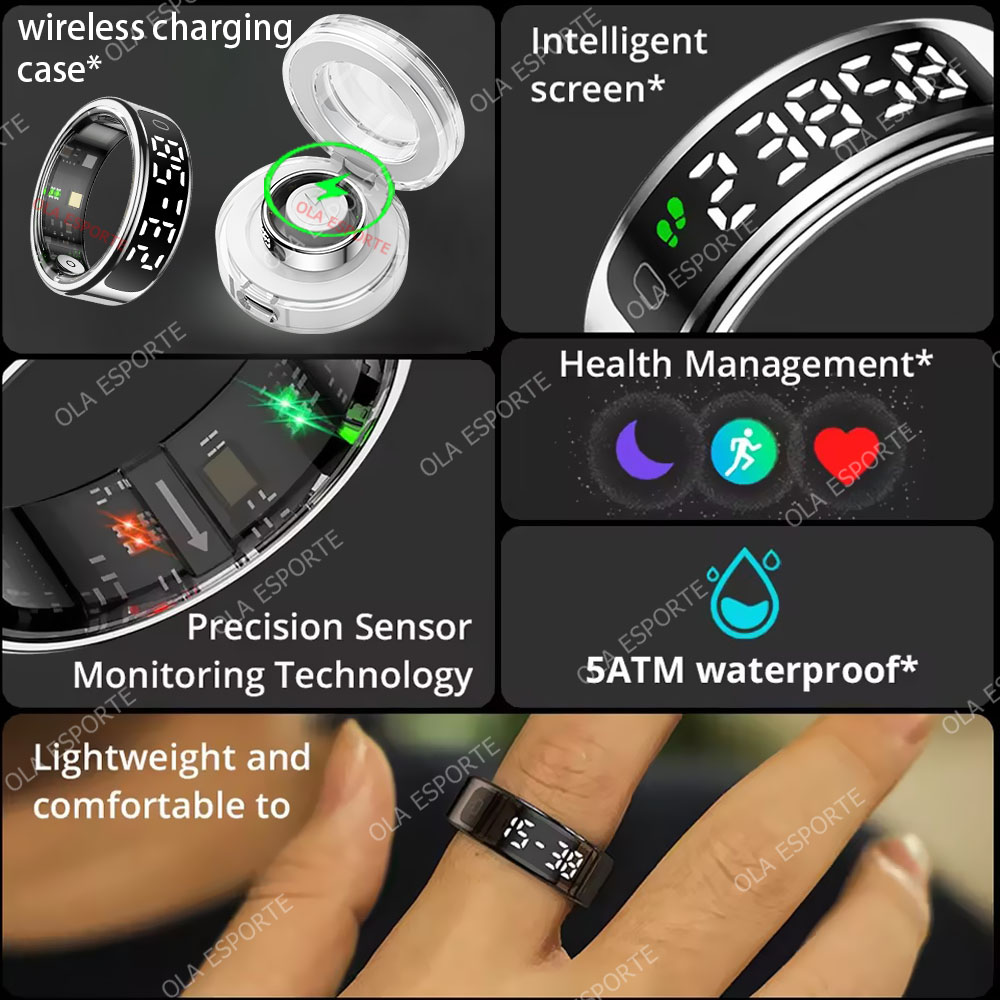 R13 Smart Ring with Display Sc - Daith Heart Ring ulasan dan harga