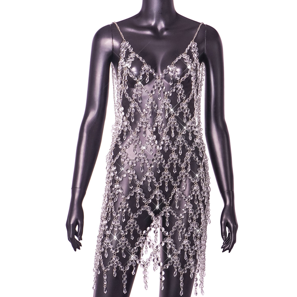 Sexy See Through Mini Acrylic  - Body Jewelry For Backless Dress ulasan dan harga