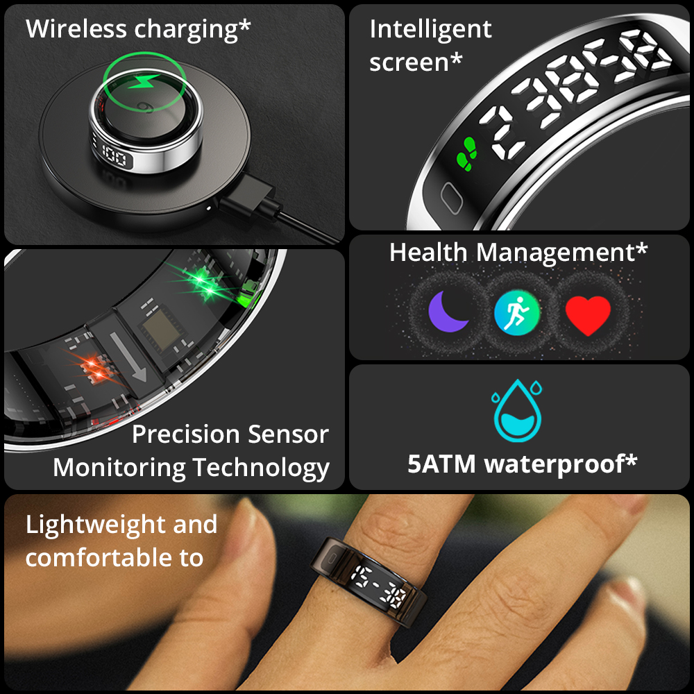 COLMI R12 Smart Ring with Disp - Daith Heart Ring ulasan dan harga