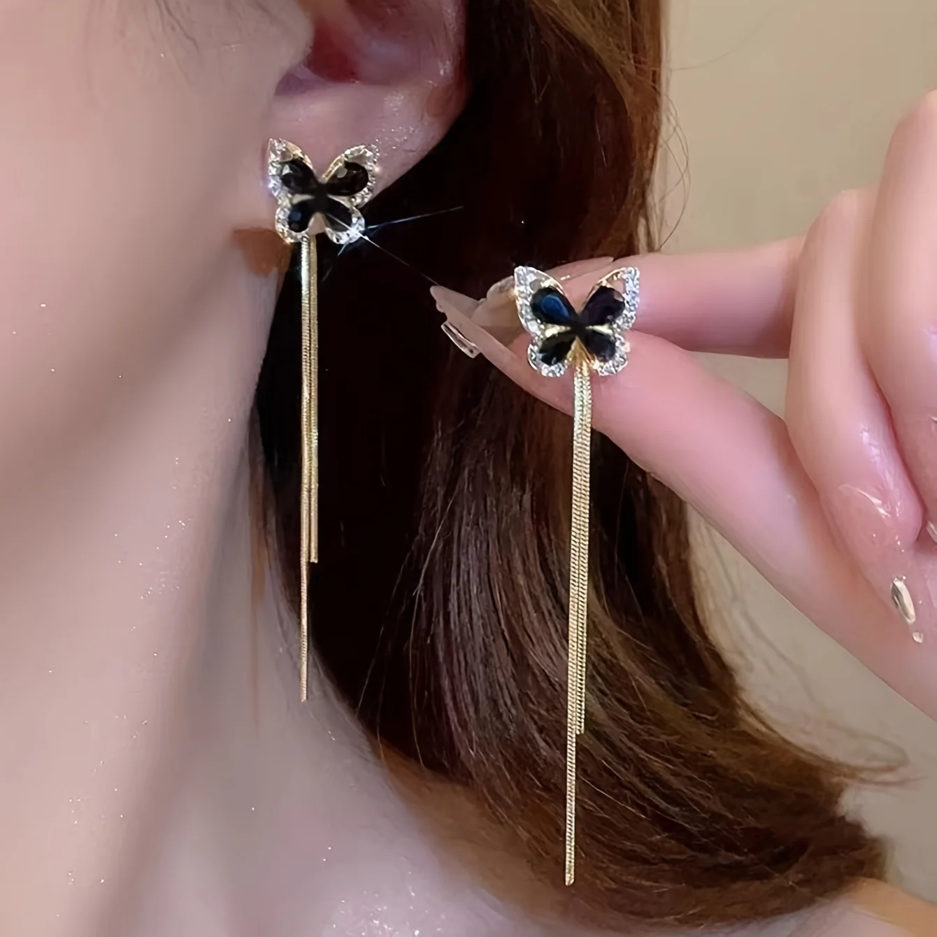 [NEW] A 2pcs, black butterfly  - Body Jewelry High End ulasan dan harga