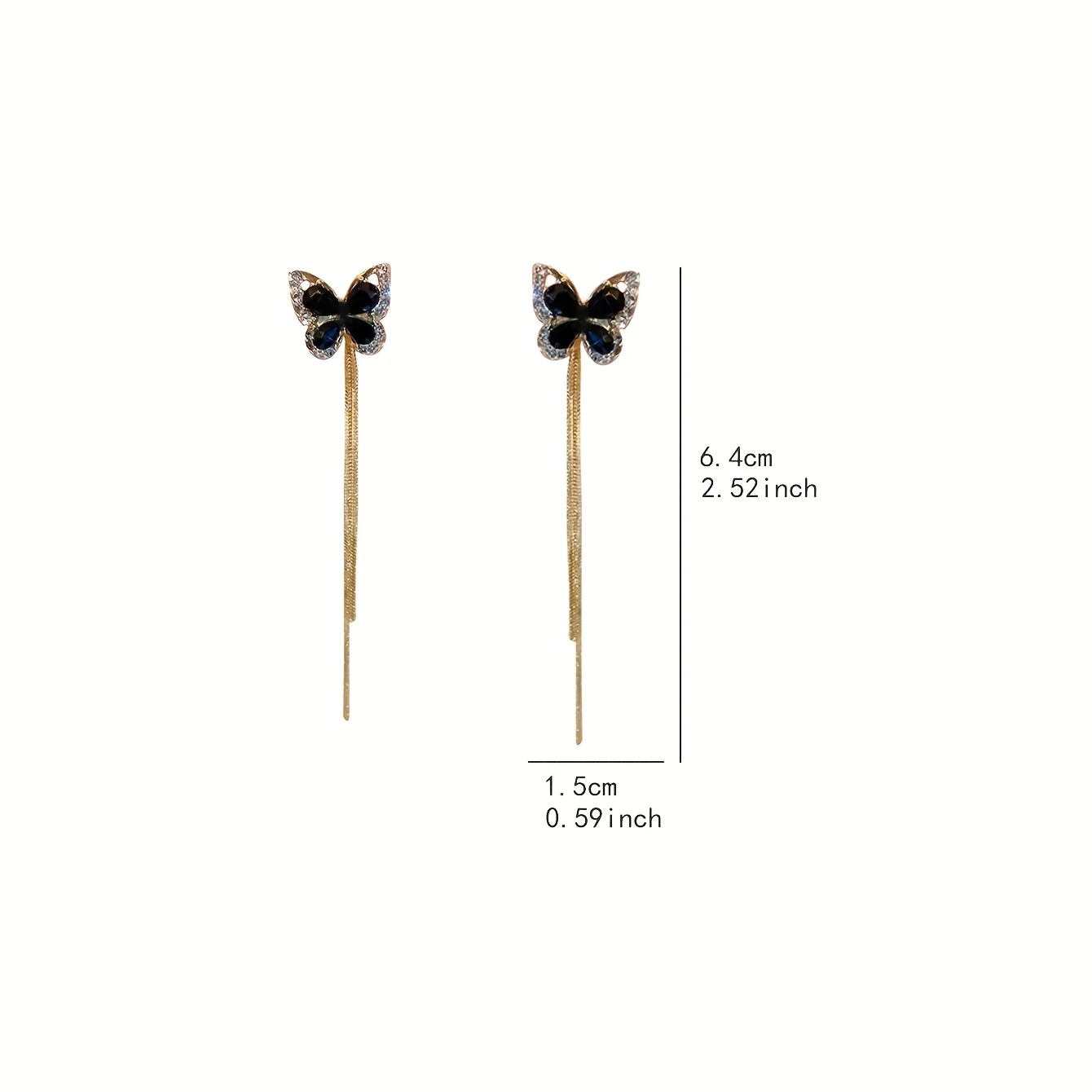 [NEW] A 2pcs, black butterfly  - Body Jewelry High End ulasan dan harga