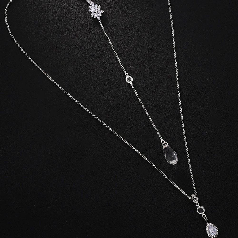 Luxury Zircon Water Drop Back  - Body Jewelry For Backless Dress ulasan dan harga