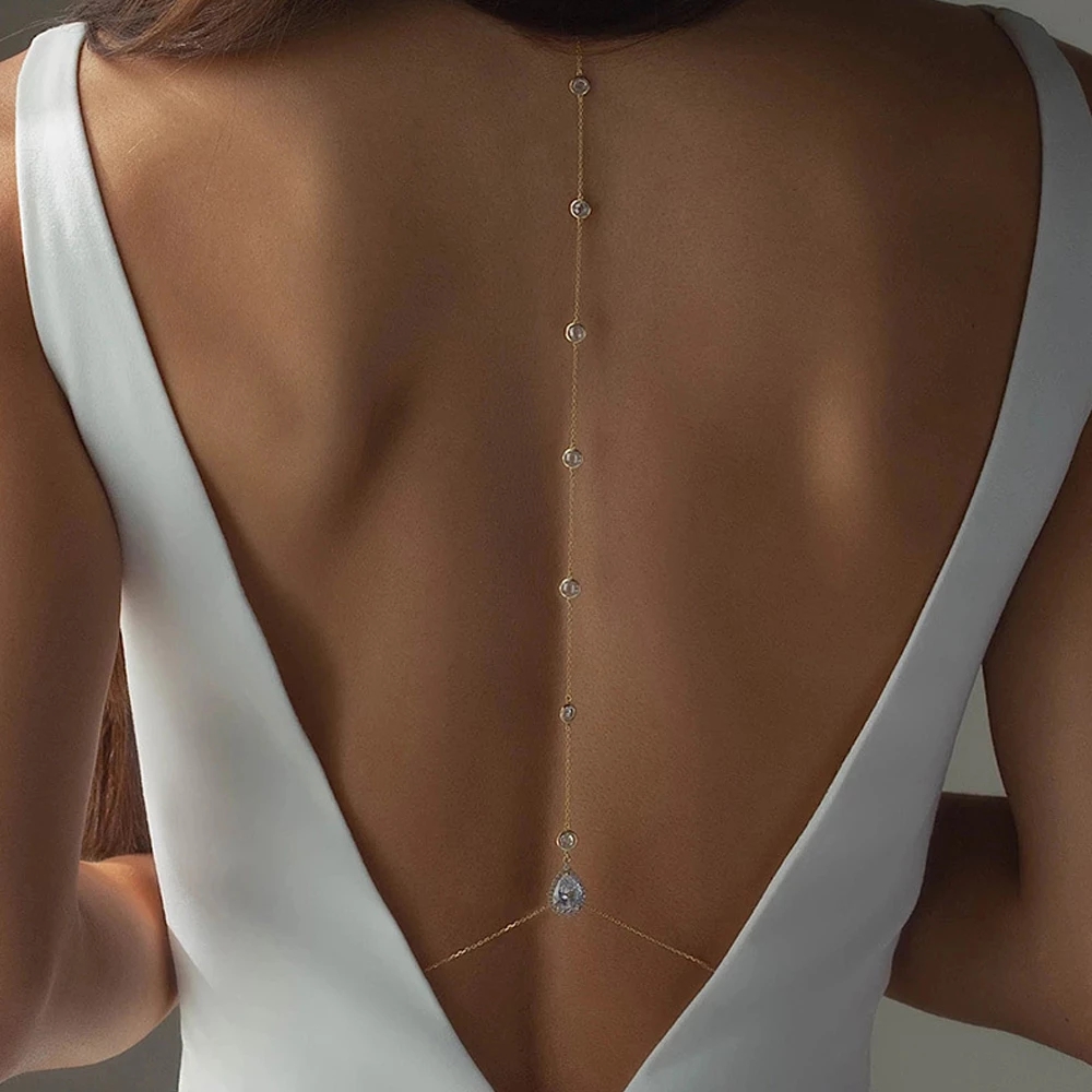 Stonefans Zircon Water Drop Cr - Body Jewelry For Backless Dress ulasan dan harga