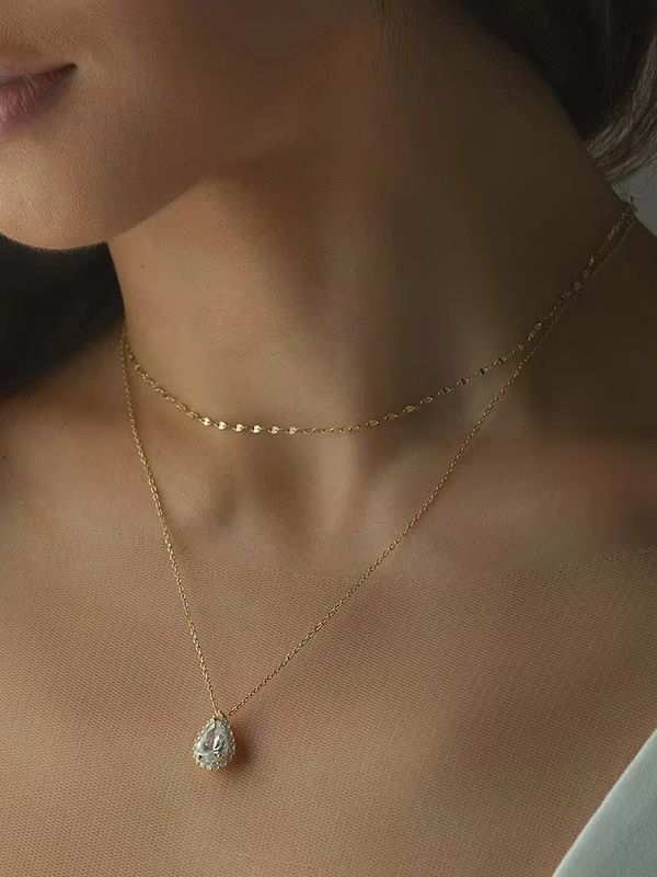 Gold Silver Teardrop Crystal B - Body Jewelry For Backless Dress ulasan dan harga