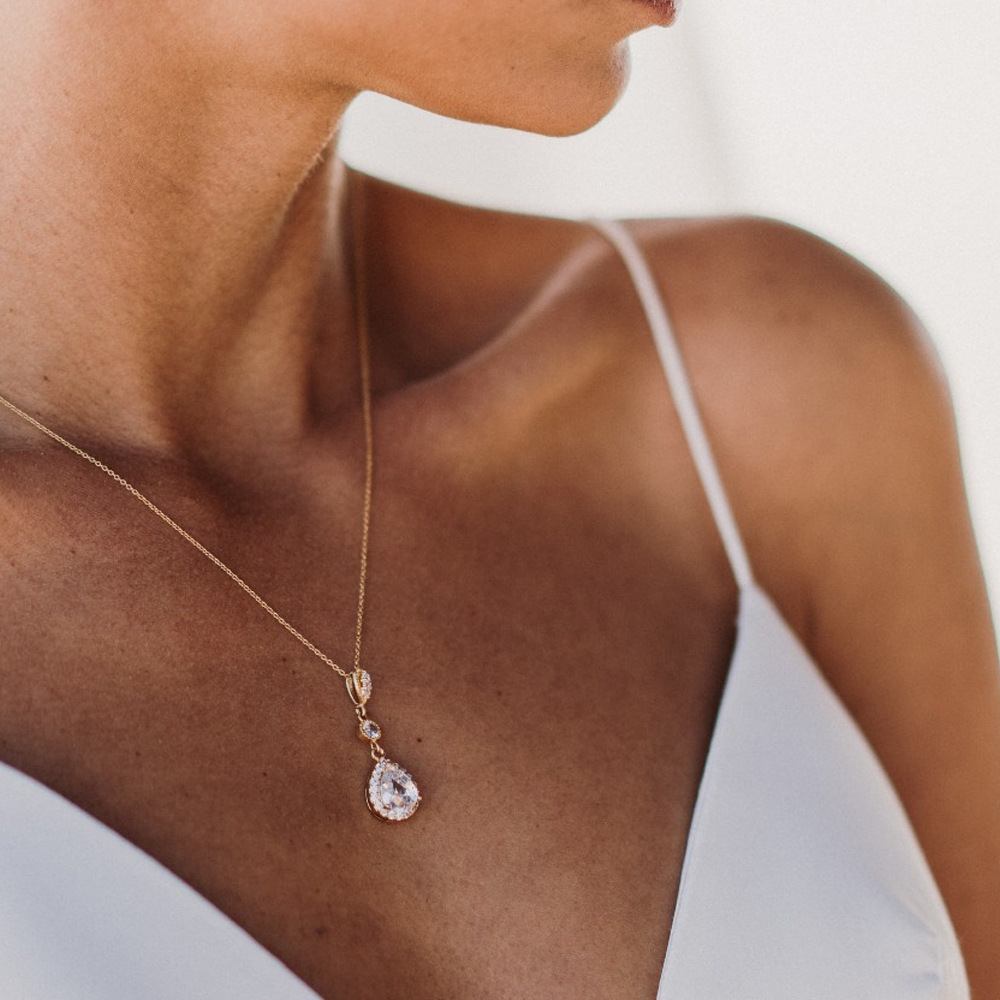 Rhinestone Waterdrop Back Neck - Body Jewelry For Backless Dress ulasan dan harga