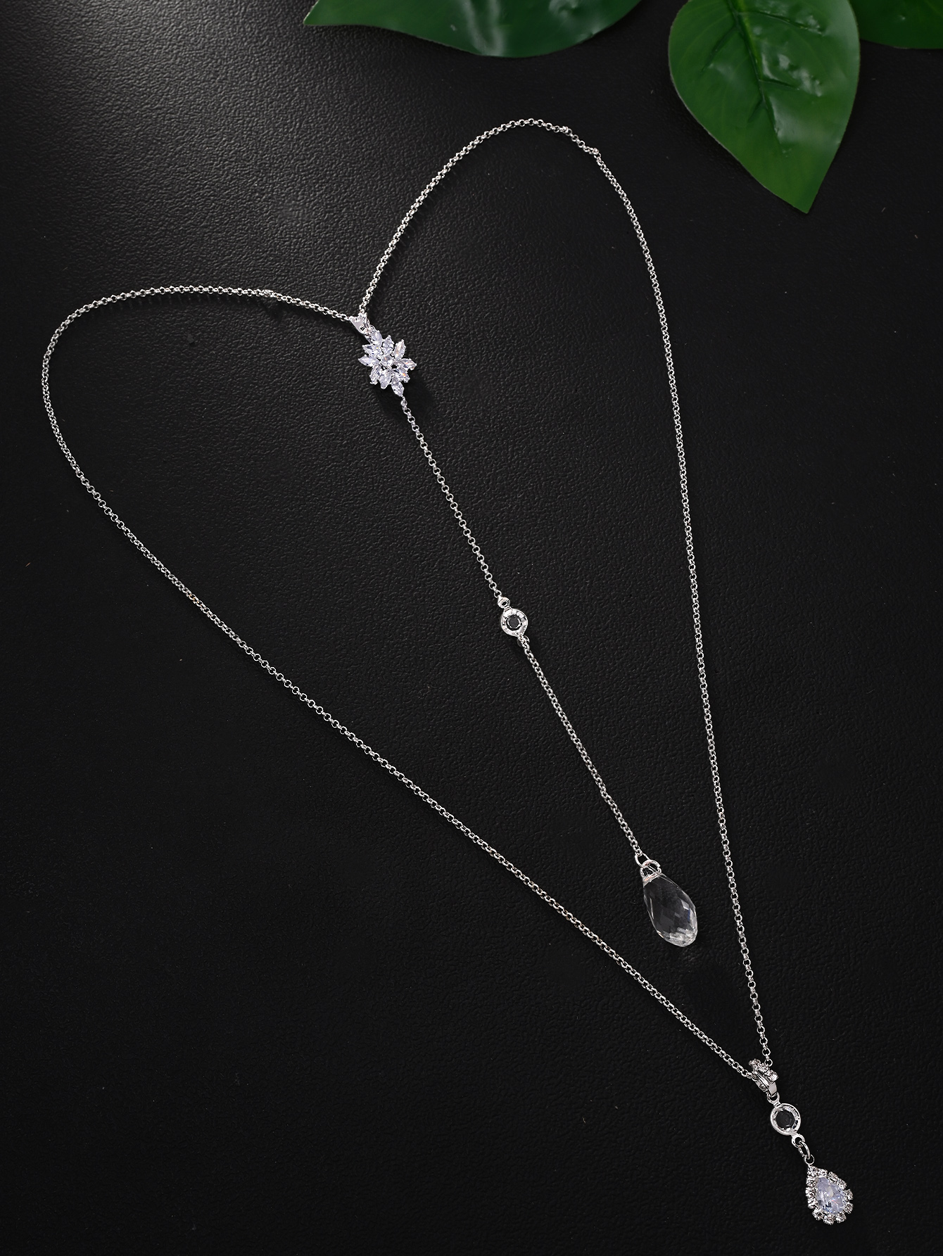Rhinestone Waterdrop Back Neck - Body Jewelry For Backless Dress ulasan dan harga