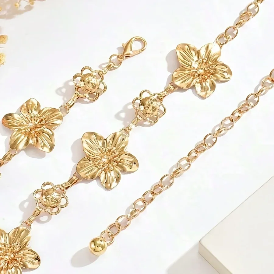 1 retro floral waist chain, bo - Body Jewelry High End ulasan dan harga