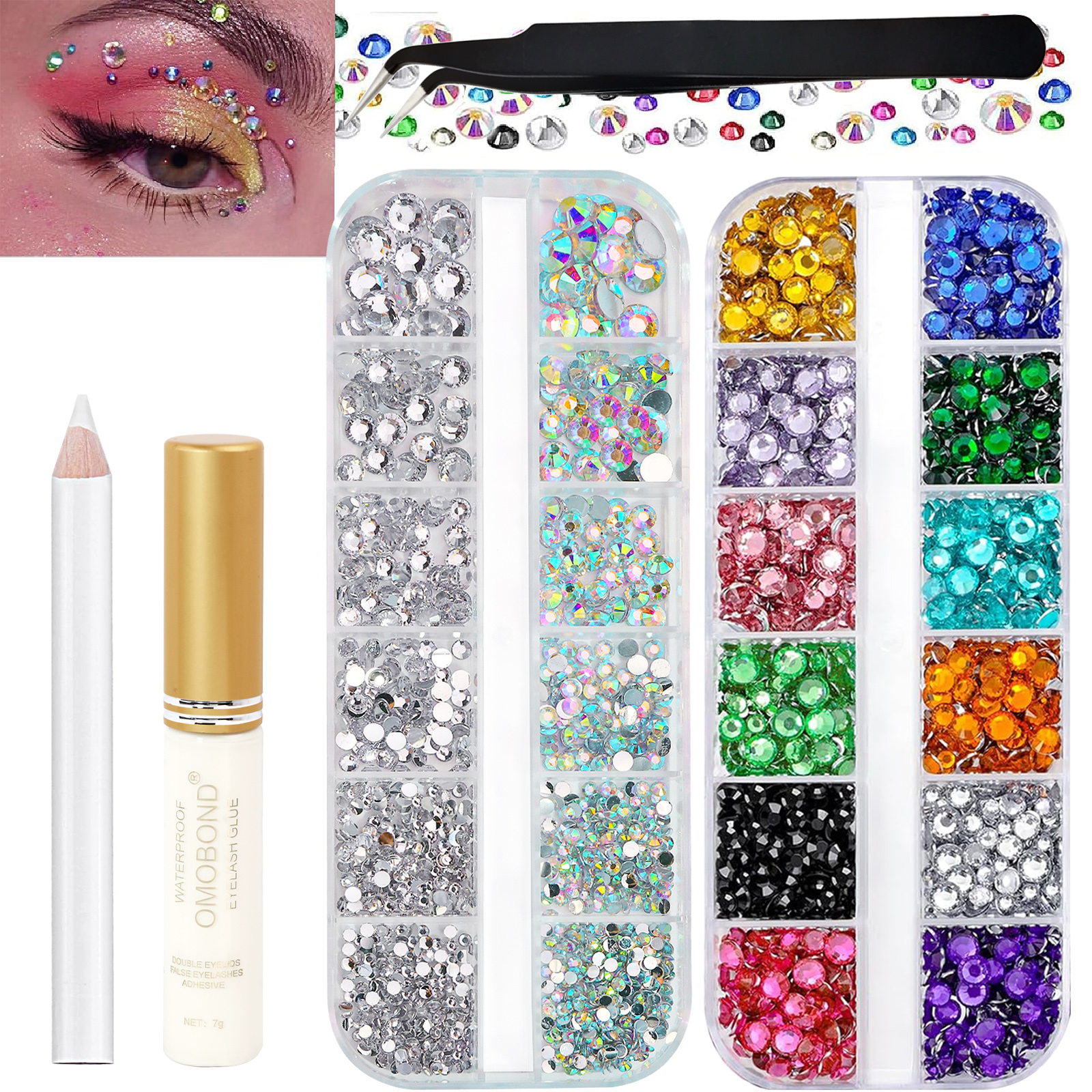 Sparkling Facial Gemstone Stic - Body Jewelry Diamond ulasan dan harga