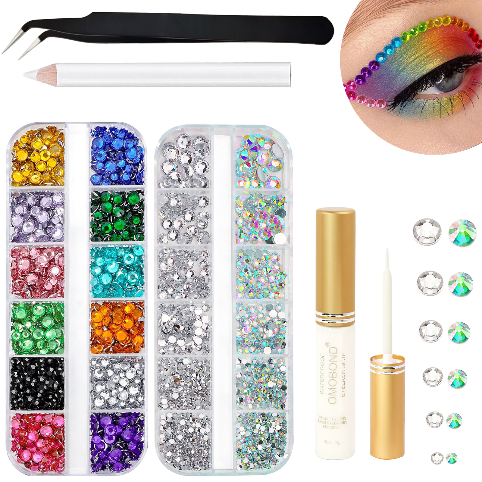 Sparkling Facial Gemstone Stic - Body Jewelry Diamond ulasan dan harga