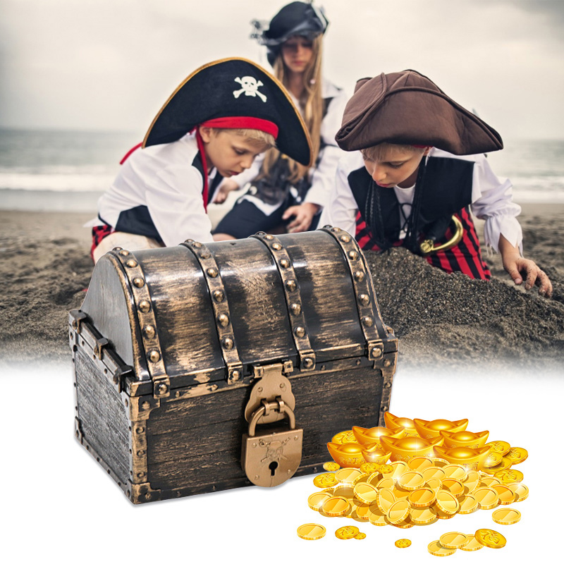 Pirate Treasure Chest Storage  - Body Jewelry Display Case ulasan dan harga