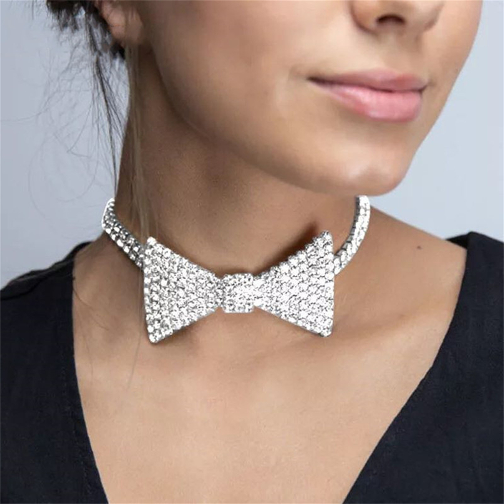 Exquisite Elegant Rhinestone B - Body Jewelry Necklace ulasan dan harga