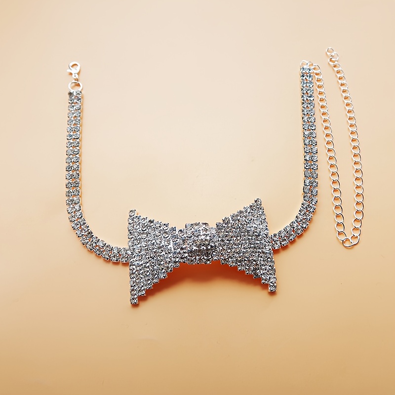 Exquisite Elegant Rhinestone B - Body Jewelry Necklace ulasan dan harga