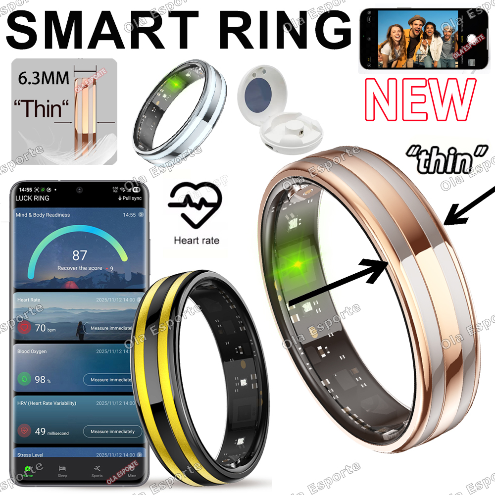New 6.3mm Thin Smart Ring Heal - Daith Heart Ring ulasan dan harga