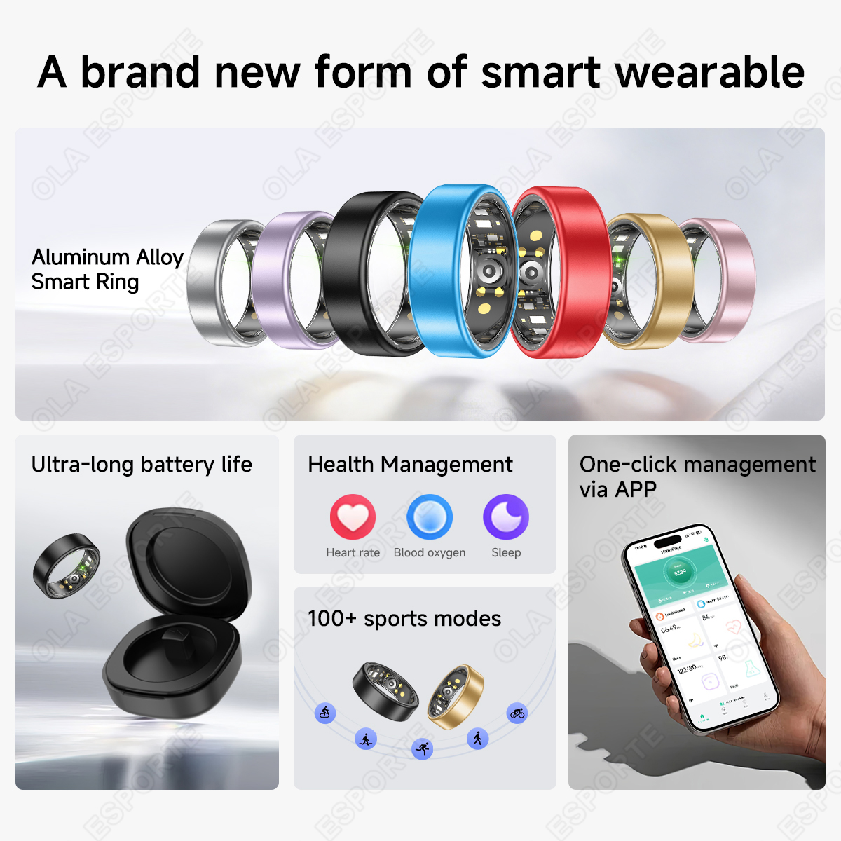 New Smart Ring Men Women, Hear - Daith Heart Ring ulasan dan harga