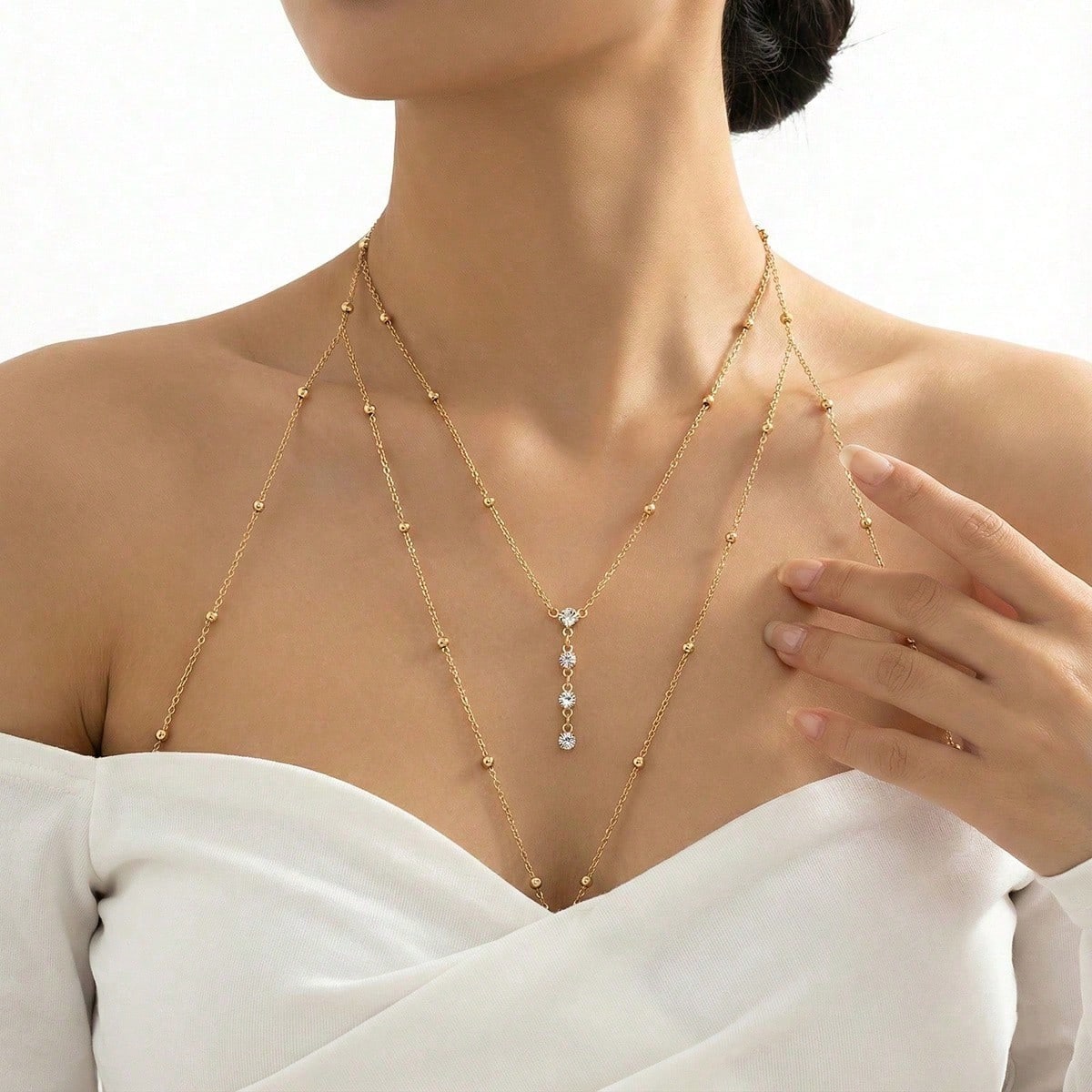 1pc Sparkling Diamond Body Cha - Body Jewelry Diamond ulasan dan harga