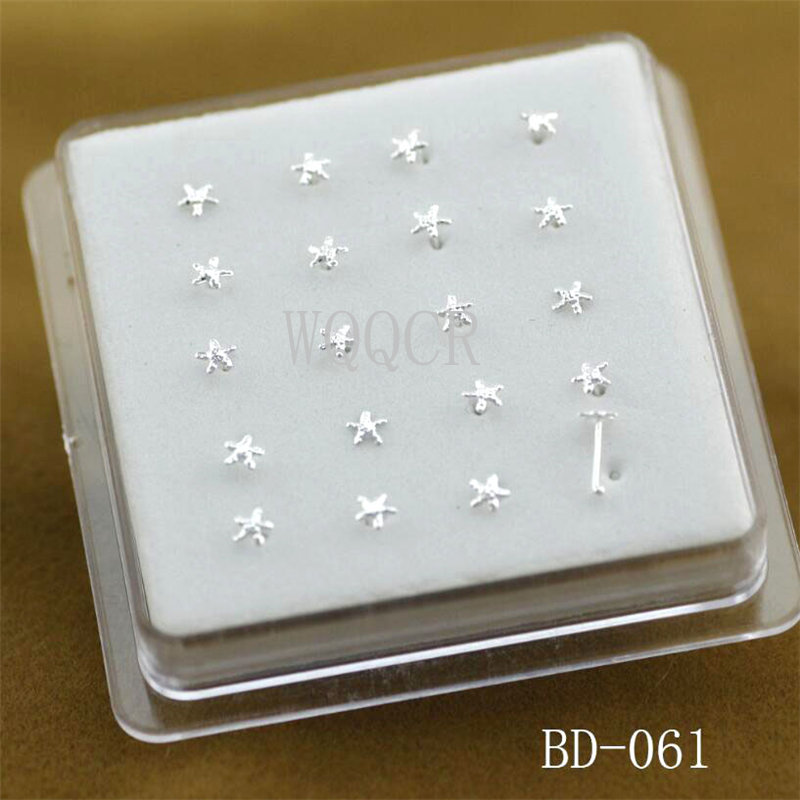20pcs/box Frosted Surface Star - Body Jewelry Display Case ulasan dan harga