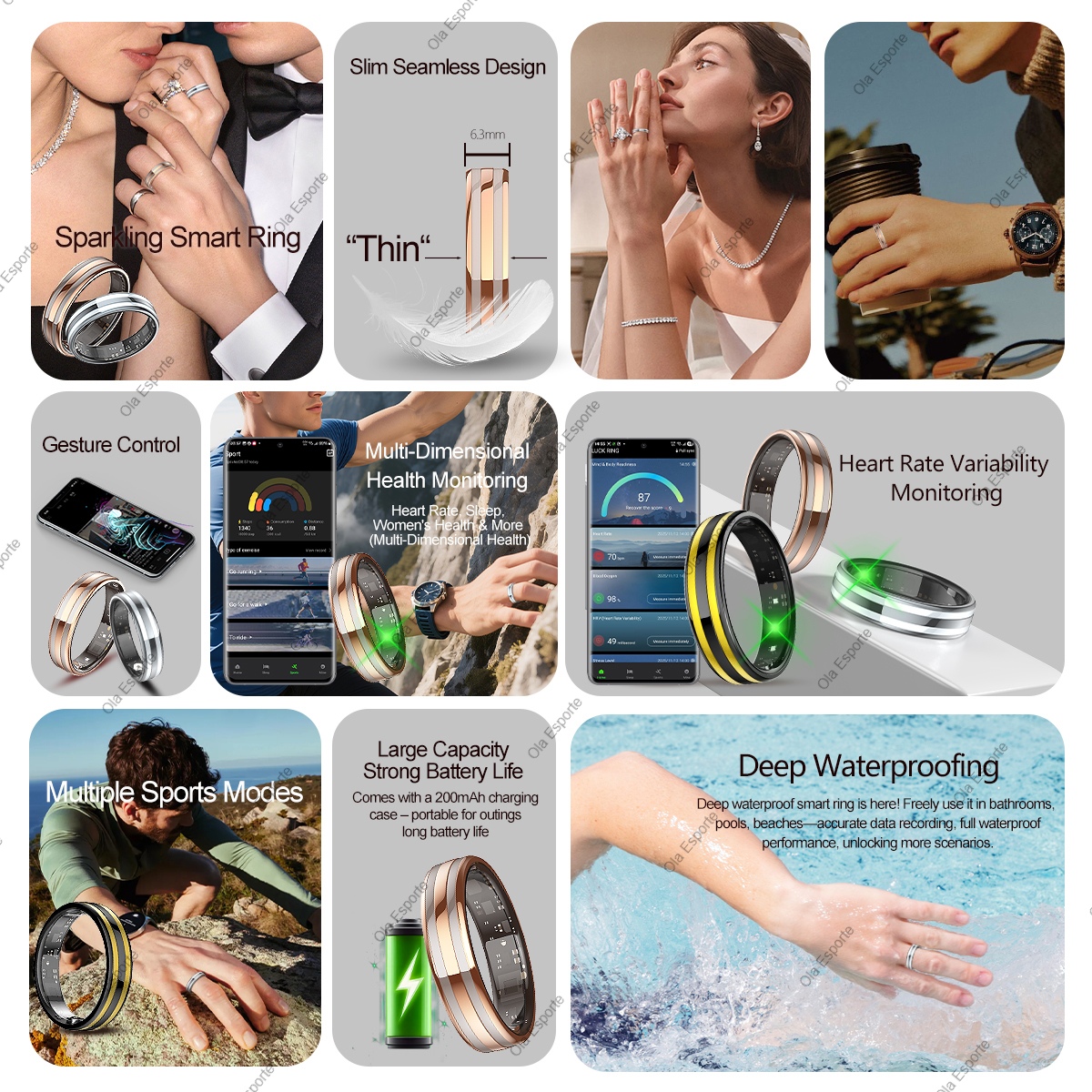 New Smart Ring Female Health T - Daith Heart Ring ulasan dan harga