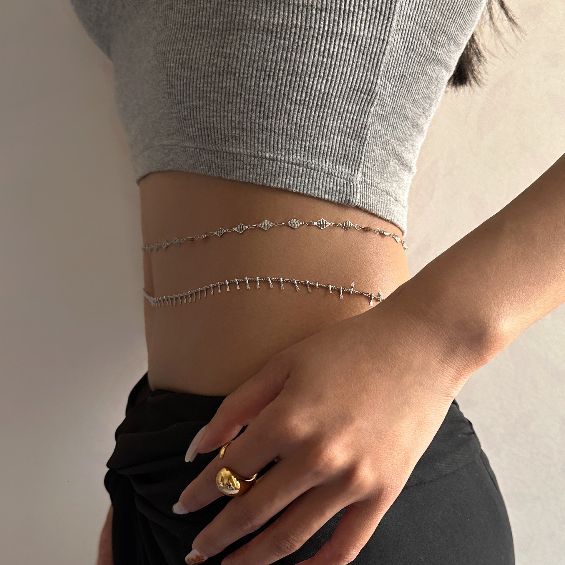 Punk Round Stainless Steel Wai - Body Jewelry Trend ulasan dan harga