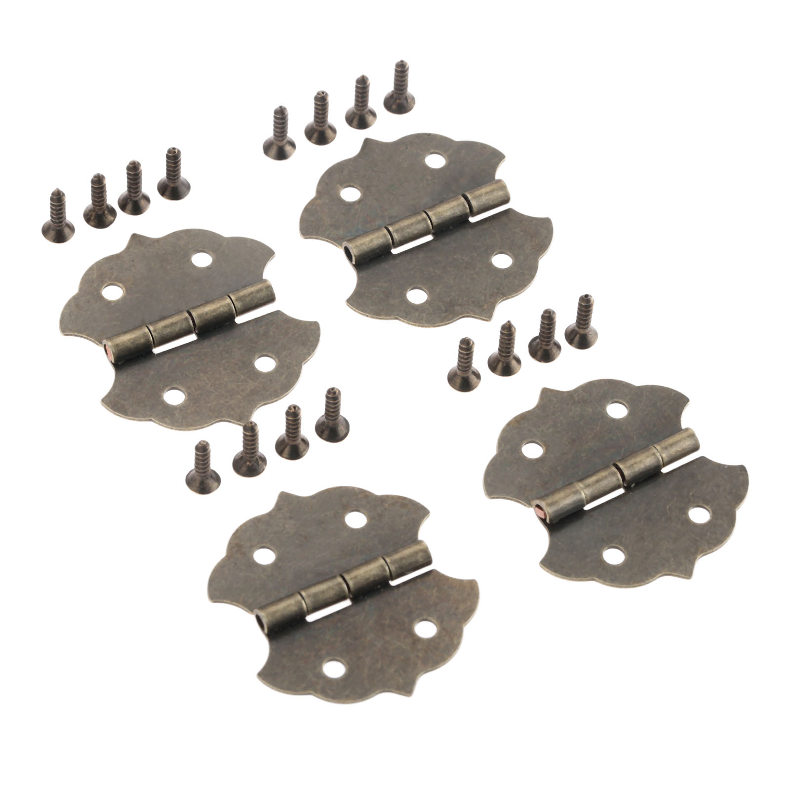 4pcs Flat Hinges +16 screws La - Body Jewelry Display Case ulasan dan harga