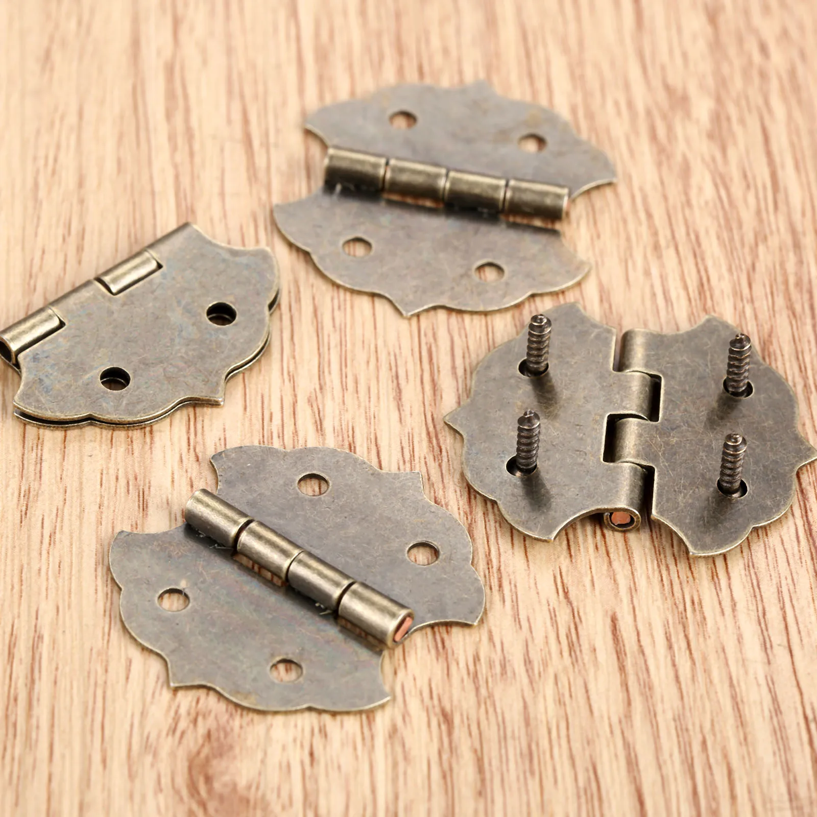 4pcs Flat Hinges +16 screws La - Body Jewelry Display Case ulasan dan harga