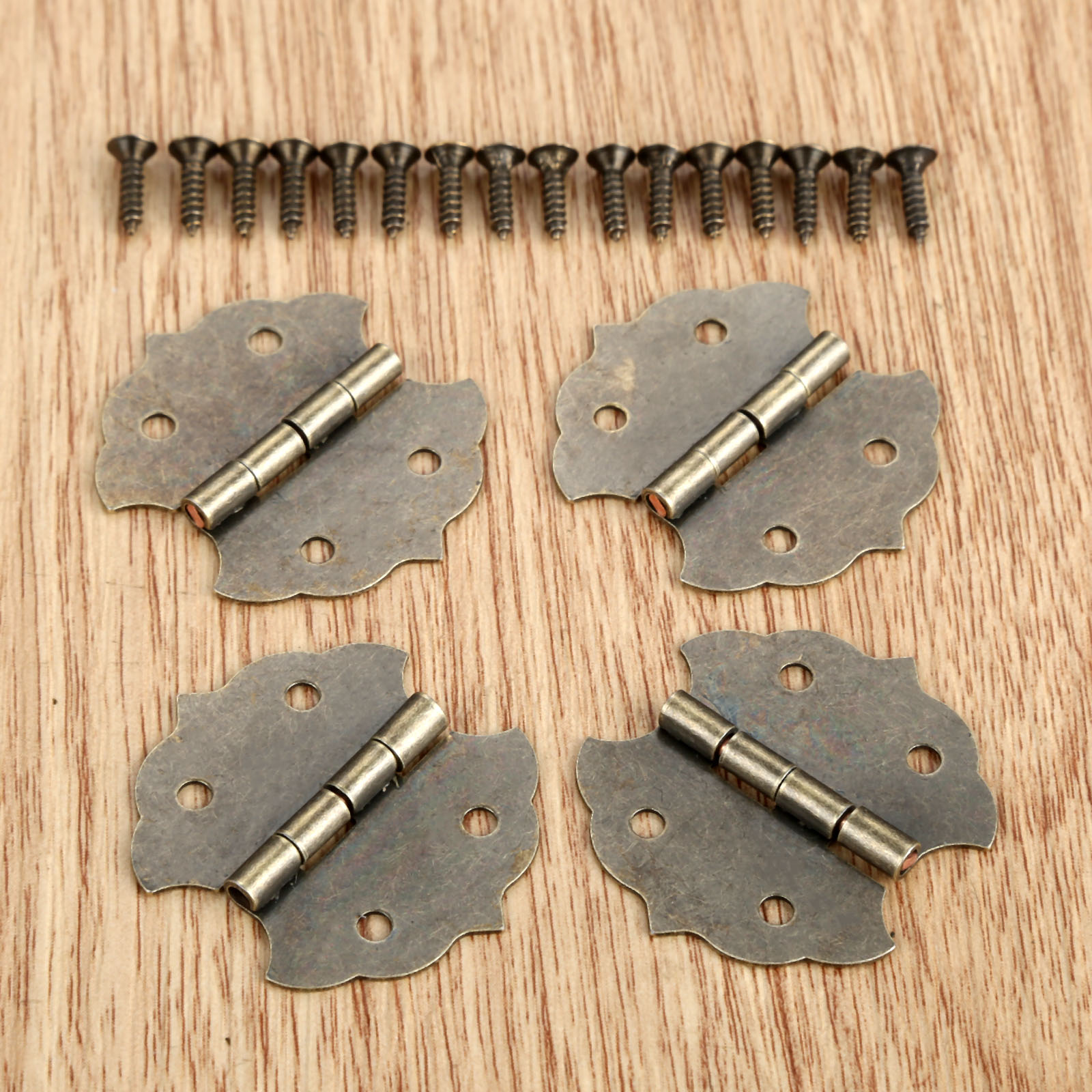 4pcs Flat Hinges +16 screws La - Body Jewelry Display Case ulasan dan harga