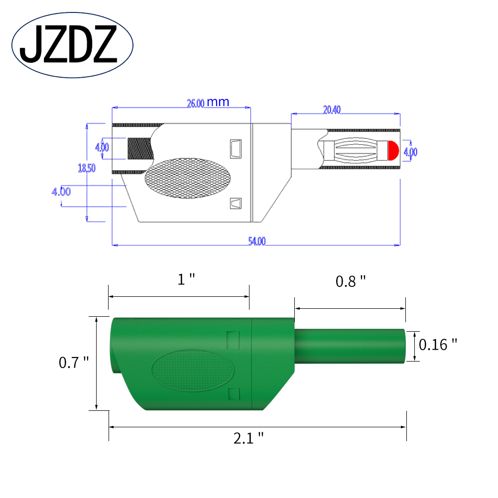 JZDZ 5PCS 4MM Banana Plug Safe - Body Jewelry 4 U ulasan dan harga