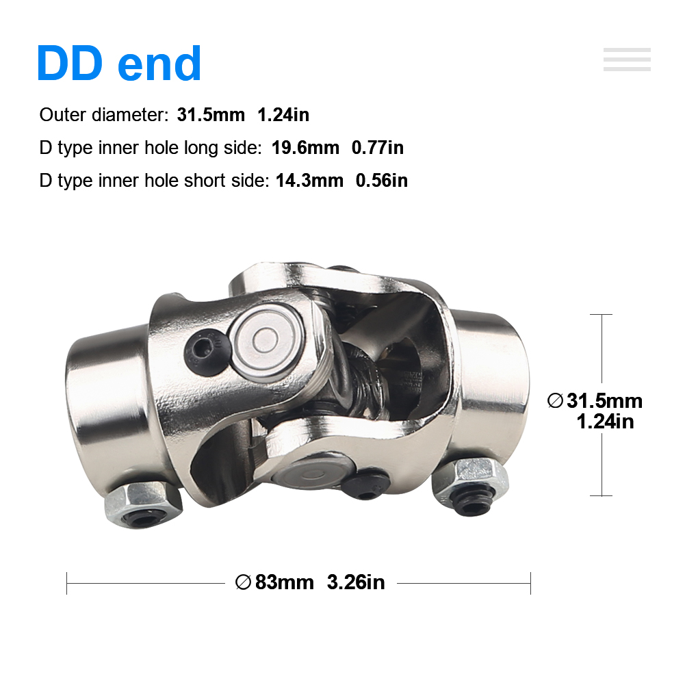 Chrome Single U-Joint Shaft Un - Body Jewelry 4 U ulasan dan harga