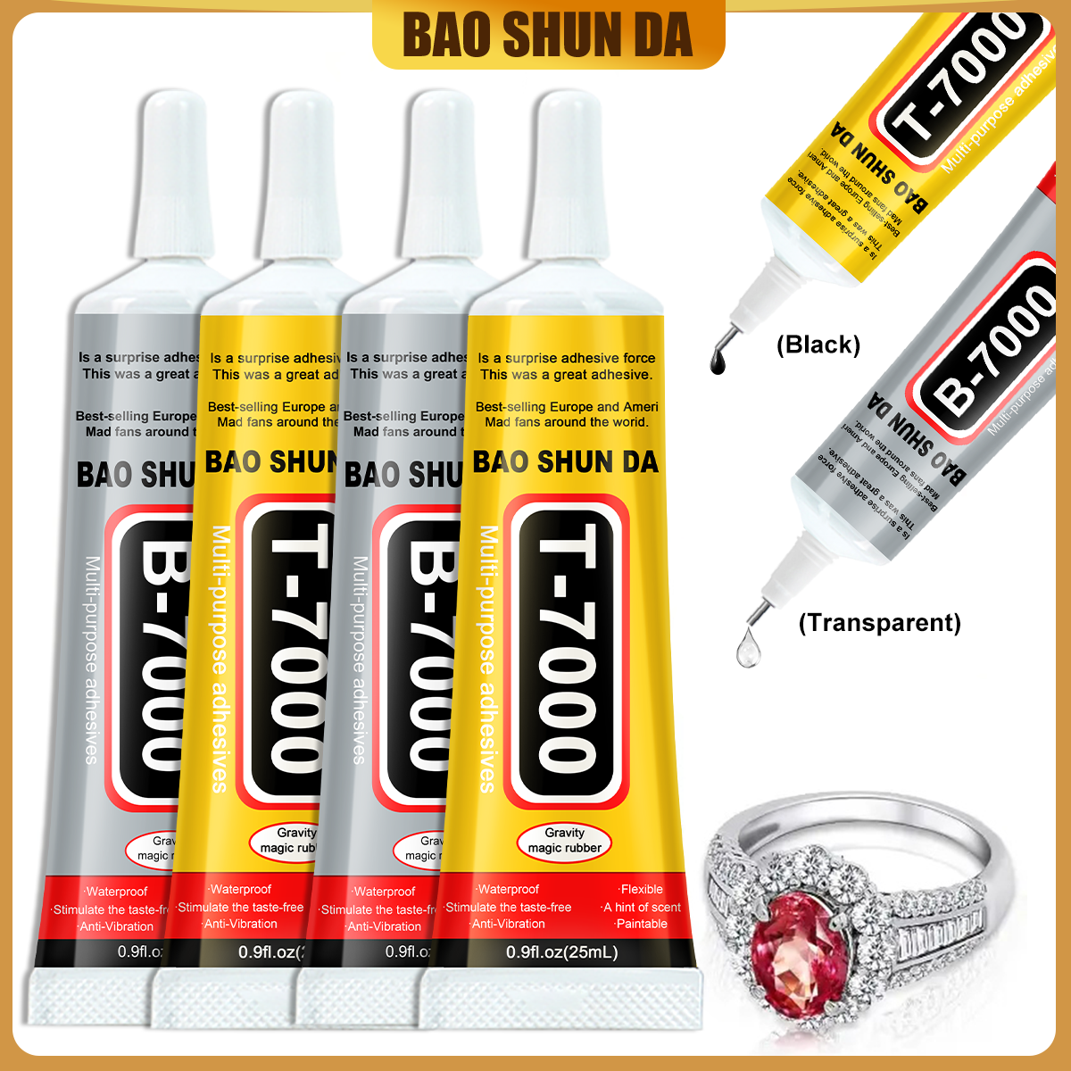 B-7000 25ML transparent adhesi - Body Jewelry Tool ulasan dan harga