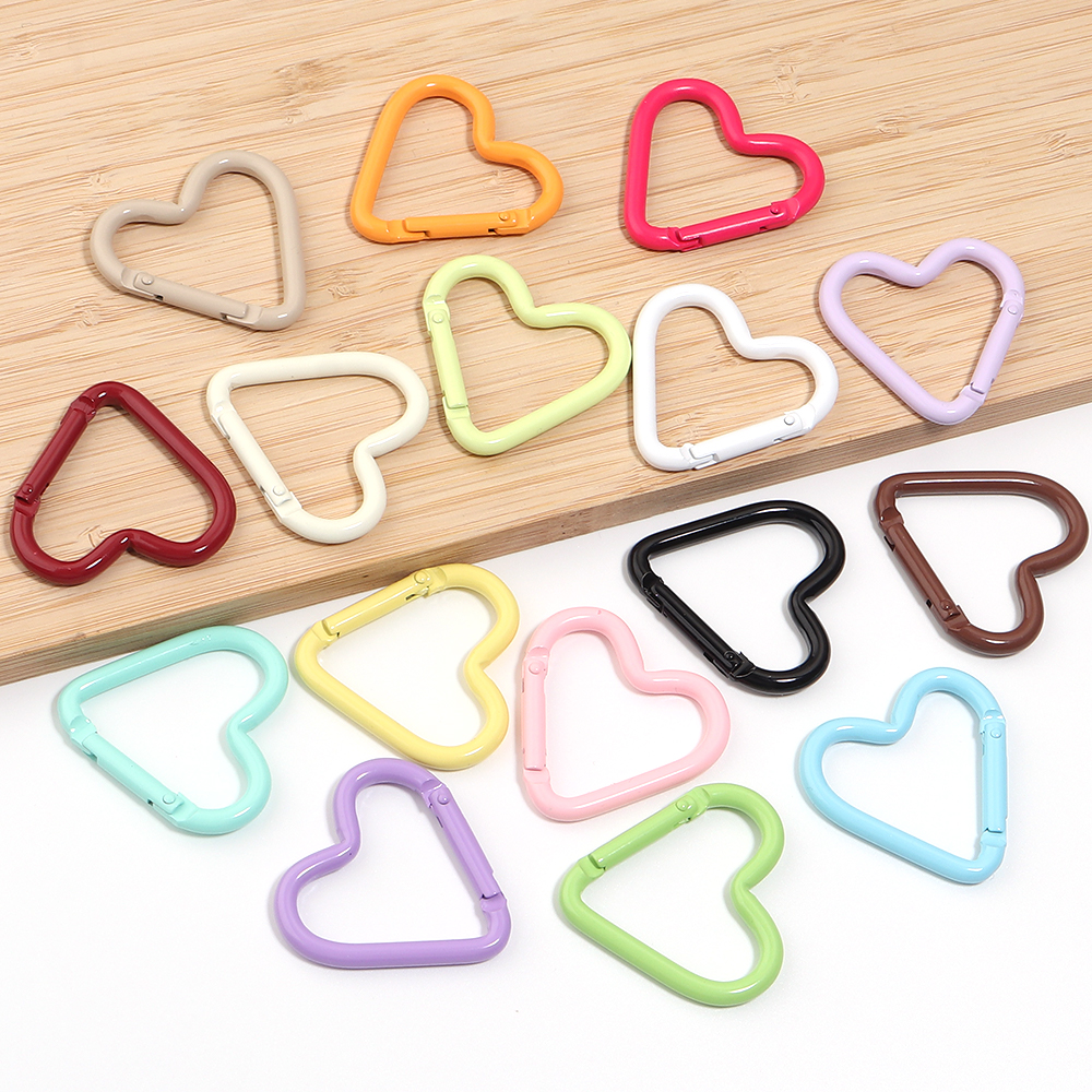 5pcs Colorful Heart-shaped Alu - Daith Heart Ring ulasan dan harga