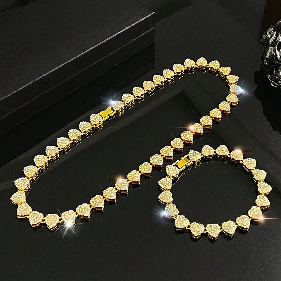 45CM New Hip Hop Tennis Chain  - Body Jewelry Necklace ulasan dan harga