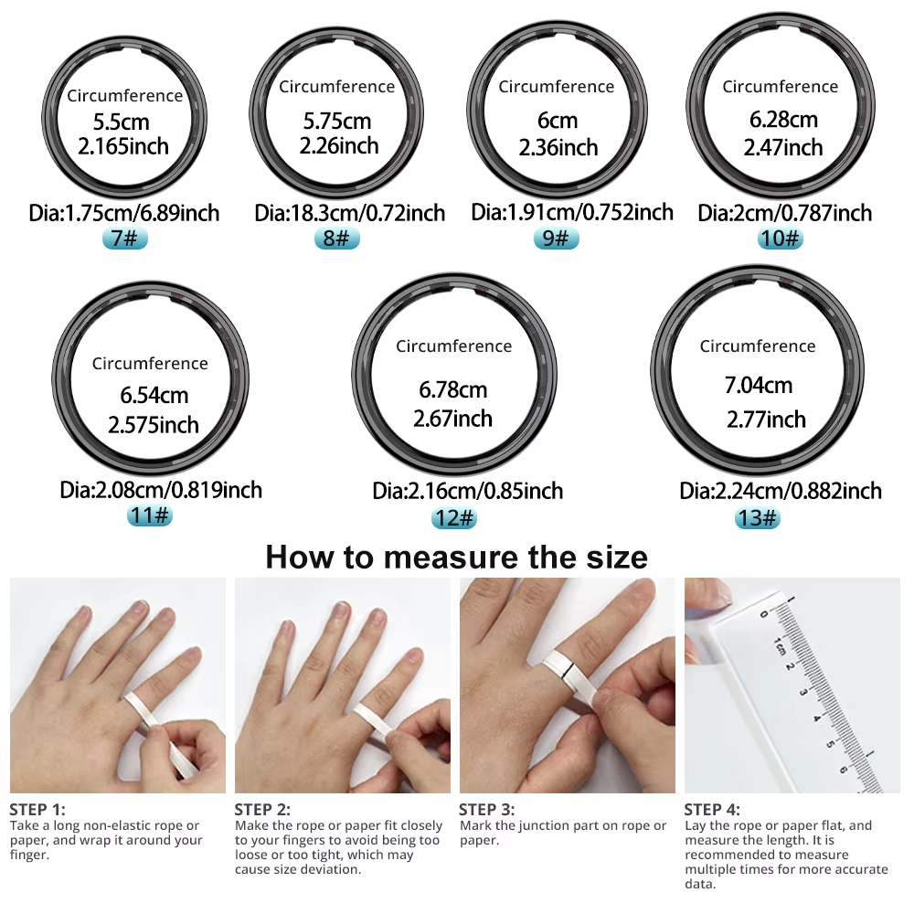 R09 Smart Ring Men Women with  - Daith Heart Ring ulasan dan harga