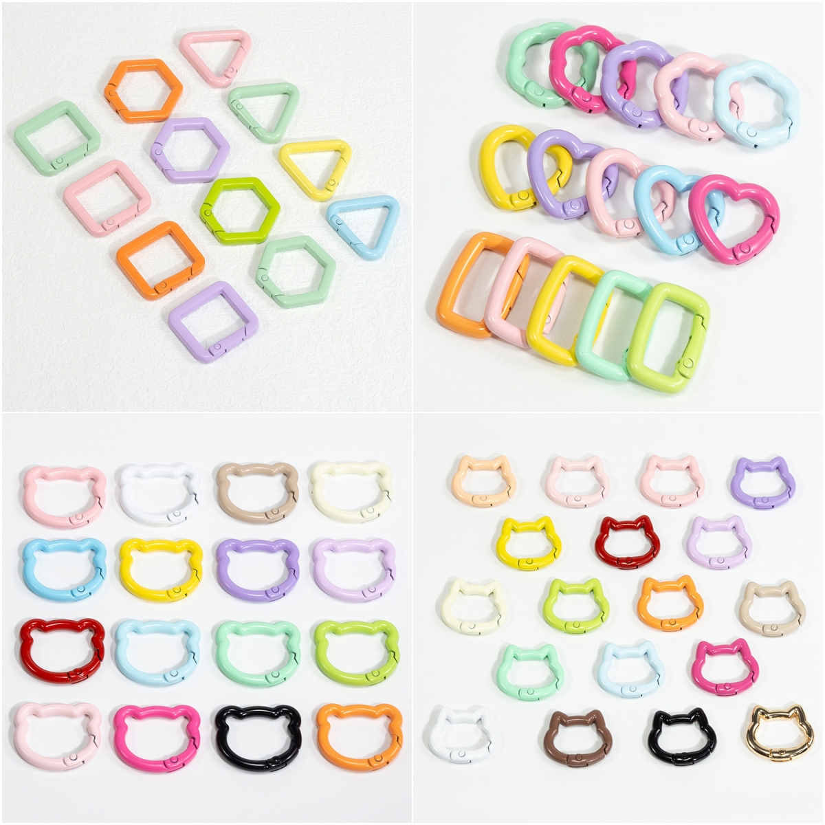 5pcs Cute Heart Cat Keychain R - Daith Heart Ring ulasan dan harga