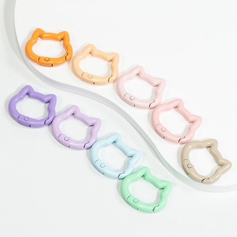 5pcs Cute Heart Cat Keychain R - Daith Heart Ring ulasan dan harga