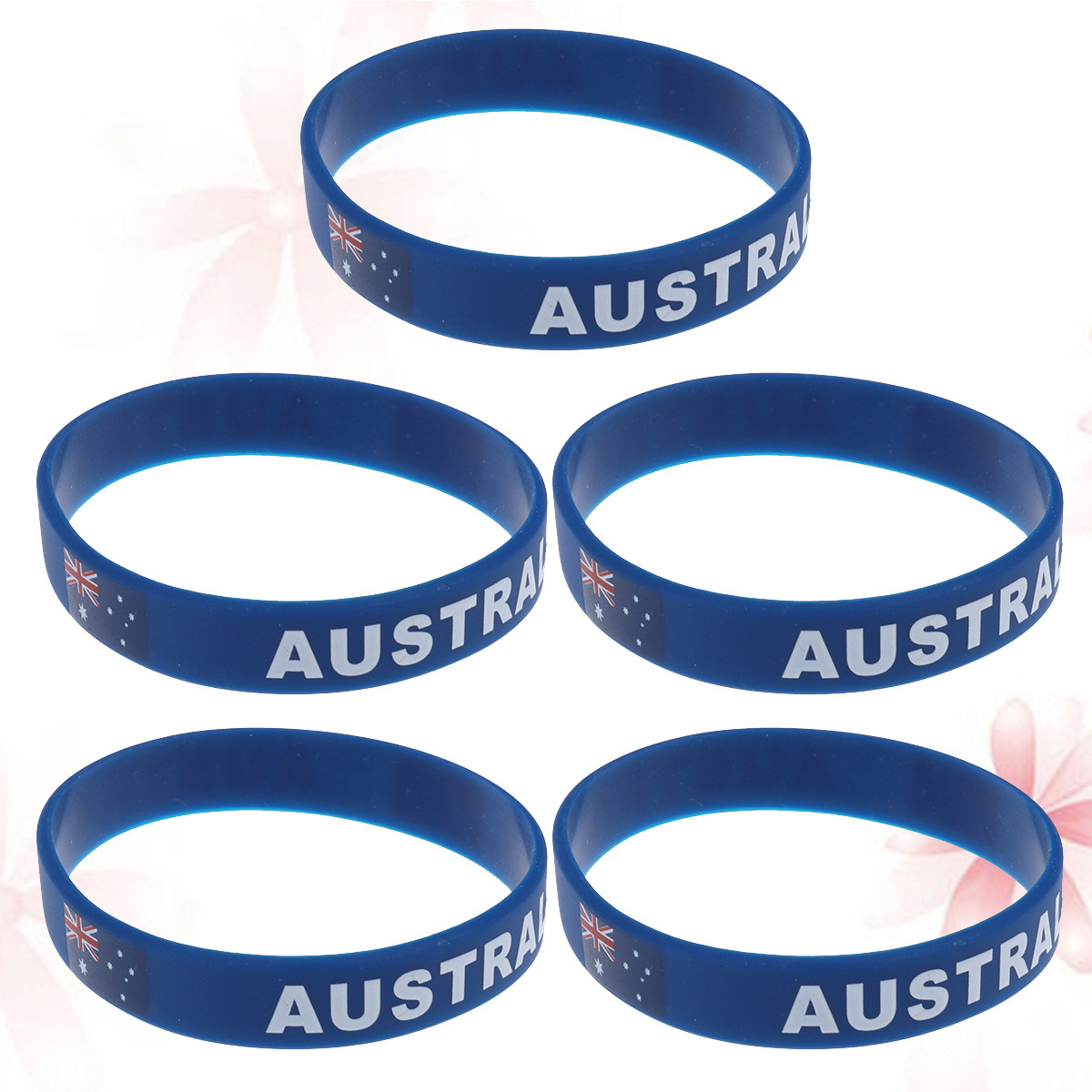 5Pcs Country Flag Silicone Wri - Body Jewelry Australia ulasan dan harga
