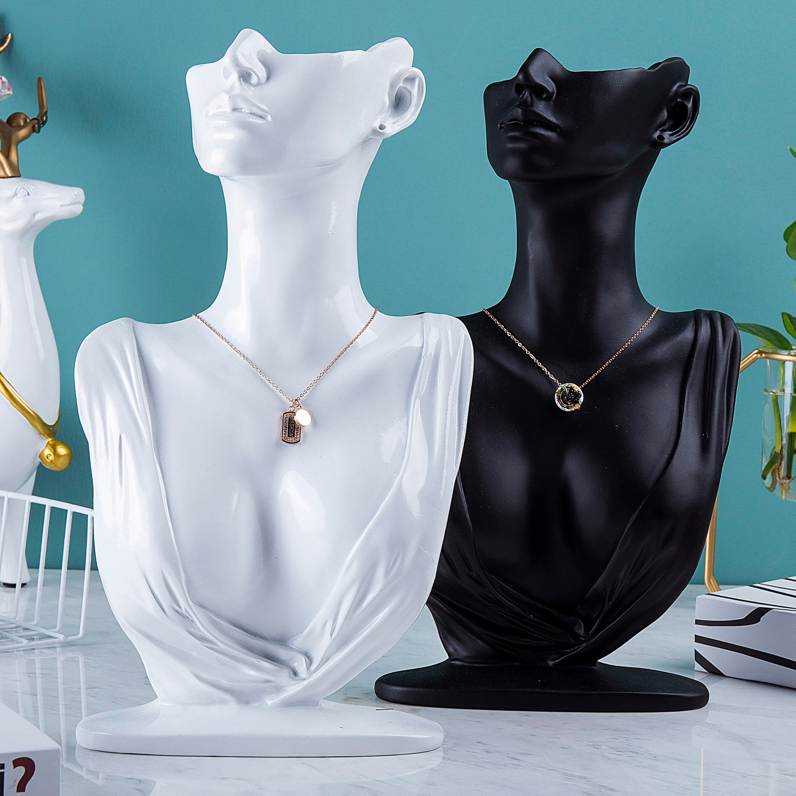 Mannequin Necklace Jewelry Dis - Body Jewelry Display Case ulasan dan harga