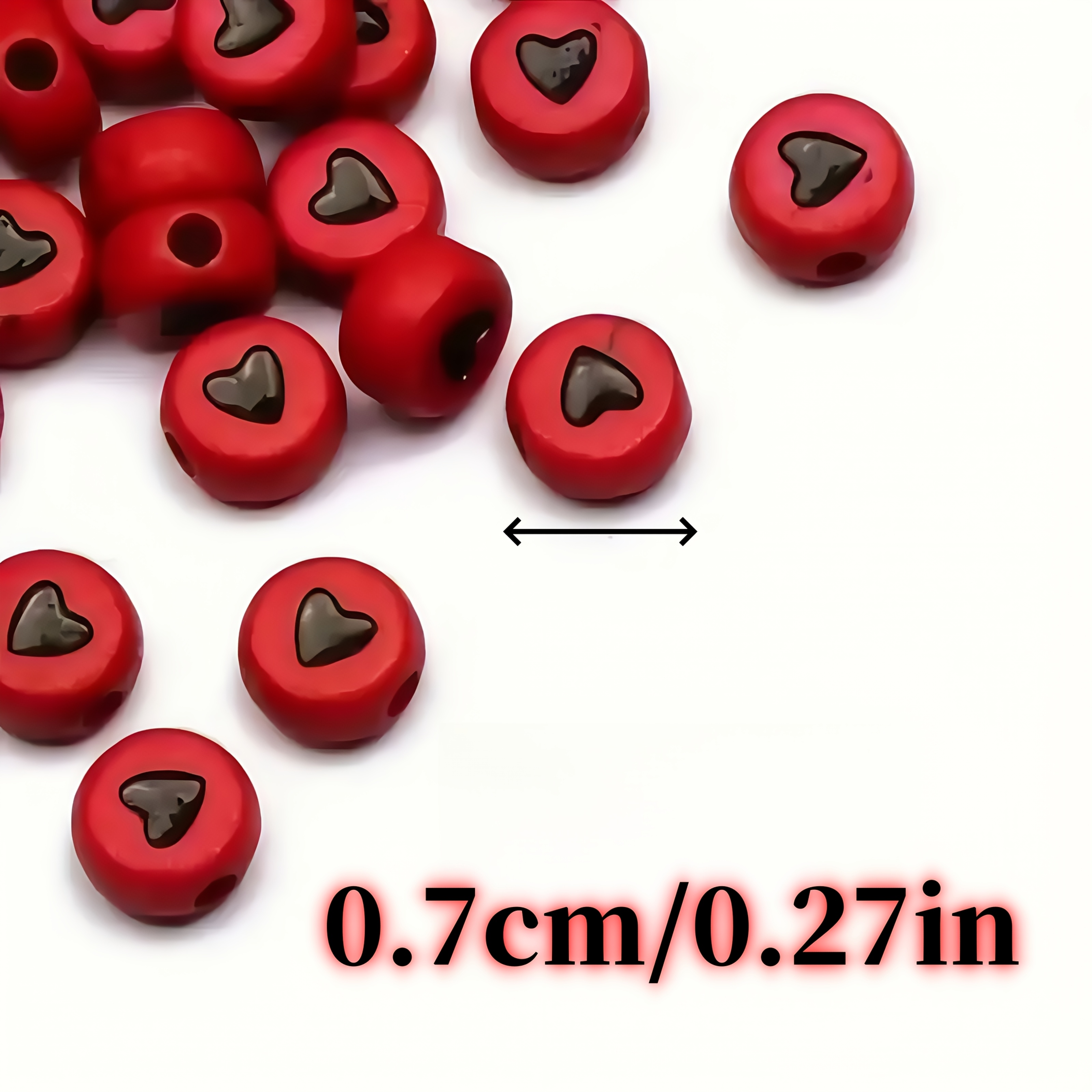 7*4mm 500pcs Red base black he - Body Jewelry Tool ulasan dan harga