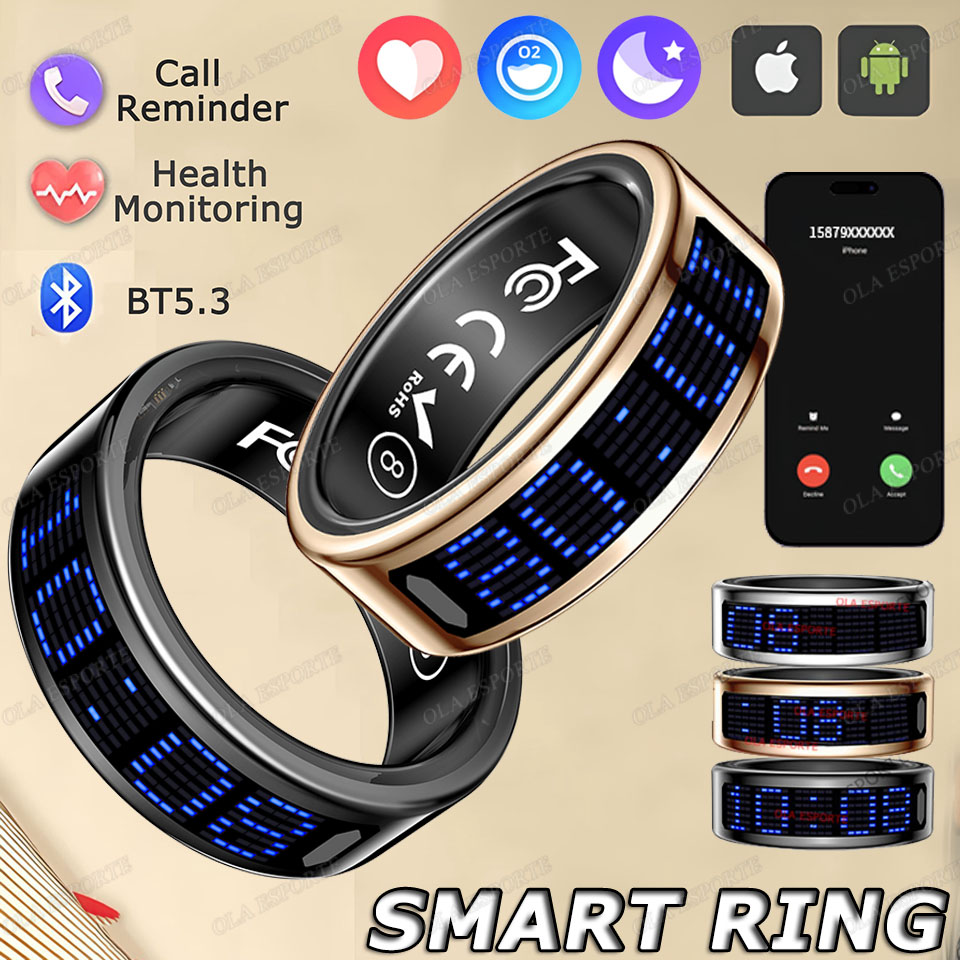 SR16 Smart Ring 3D LED Display - Daith Heart Ring ulasan dan harga