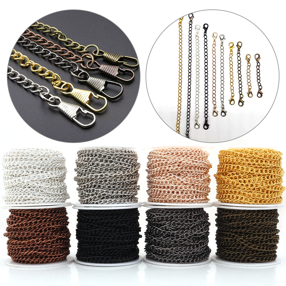 10yards/roll Flat 2-6mm Extens - Body Jewelry Necklace ulasan dan harga