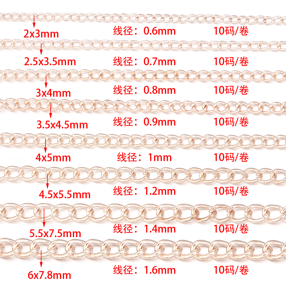 10yards/roll Flat 2-6mm Extens - Body Jewelry Necklace ulasan dan harga