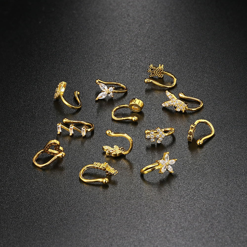 Fake Piercing Clip Nose Ring C - Body Jewelry Trend ulasan dan harga
